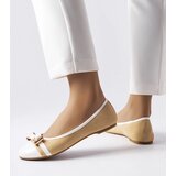 Gemre White-beige ballet flats with a bow Dufour Cijene