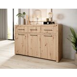 ADRK Trok vrata komoda JANEZ u boji hrasta Artisan - HRAST ARTISAN-CRNA | shoptok.hr