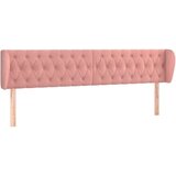  Uzglavlje s ušima ružičasto 203x23x78/88 cm baršunasto | shoptok.hr
