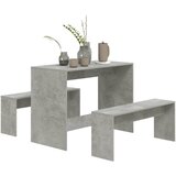  3-dijelni blagovaonski set boja betona od konstruiranog drva | shoptok.hr
