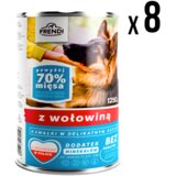 FRENDI Vlažna hrana za pse, Govedina, 1.250g, 8 komada Cene