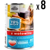 Vlažna hrana za pse, Govedina, 1.250g, 8 komada
