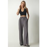 Happiness İstanbul Women's Gray Pleated Tracksuit Pants Cene