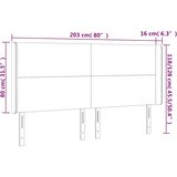  Uzglavlje s ušima tamnozeleno 203x16x118/128 cm baršunasto | shoptok.hr