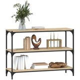 vidaXL Knjižna omara sonoma hrast 100x33x70,5 cm inž. les in jeklo | Shoptok.si