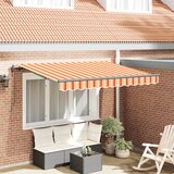 vidaXL Retraktilna tenda Rumena in Oranžna in Antracitna Velike | Shoptok.si