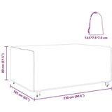 vidaXL Prevleka za zunanje pohištvo Črna 230 x 165 x 80 cm 210D | Shoptok.si