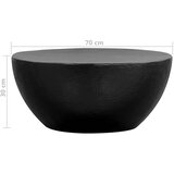  Stolić za kavu od čekićanog aluminija 70 x 30 cm crni | shoptok.hr