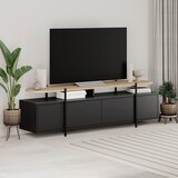 Marckeric Crna TV komoda u dekoru hrasta 160x48 cm Hinoa – | shoptok.hr