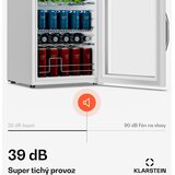 Klarstein Hladnjak za pića Beersafe sa staklenim zrcalnim vratima | 64 x 48 cm | 60 litara | 85 W | Bijela | shoptok.hr
