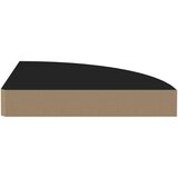 vidaXL Kotna polica črna 25x25x3,8 cm MDF | Shoptok.si
