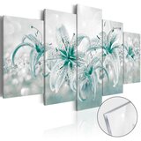  Slika na akrilnom staklu - Sapphire Lilies [Glass] 100x50 Cijene