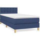  Box spring postelja z vzmetnico moder 80x200 cm blago, (20894478) | Shoptok.si