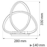 Wofi 8134.01.88.9000 - LED prigušiva stona lampa INDIGO LED/19W/230V | Eponuda.com