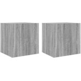  Zidni TV ormarići LED 2 kom siva boja hrasta 40,5 x 35 x 40 cm | Eponuda.com