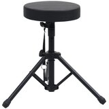 Furnova Nastavljiv bobnarski stolček črn okrogel, (21954375) | Shoptok.si