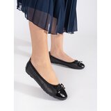 Shelvt Black patent ballerinas with a bow | Shoptok.si