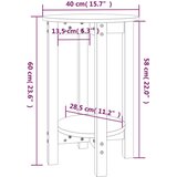  Stolić za kavu crni Ø 40x60 cm od masivne borovine | shoptok.hr