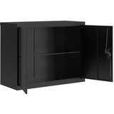 Ormarić za spise crni 90 x 40 x 110 cm čelični | shoptok.hr