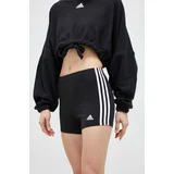 Adidas Kratke hlače ženski, črna barva