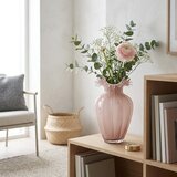 Evviva Vaza Blossom 17xh28cm / rozasto-bela / steklo, (5000267254) | Shoptok.si