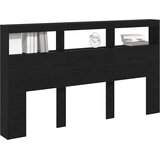 Ormarić za uzglavlje LED boja crni hrasta 180x17x102 cm | Eponuda.com