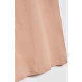 Marisse Beige Cotton V-Neck T-Shirt | shoptok.hr