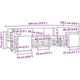 Set vanjskih sofa 6 kom. Prirodna i svjetlosiva | shoptok.hr
