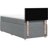 Box spring krevet s madracem svjetlosivi 90x190 cm od tkanine | shoptok.hr