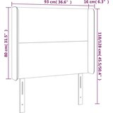 vidaXL Vzglavje z ušesi temno rjav 93x16x118/128 cm blago | Shoptok.si