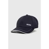 Boss Bombažna bejzbolska kapa GREEN mornarsko modra barva