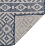 Furnova Zunanja preproga ploščato tkanje 140x200 cm modre črte, (21930812) | Shoptok.si