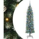  Umjetno vitko božićno drvce Zelena i bijela 180 cm | shoptok.hr