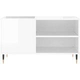 vidaXL Omarica za gramofonske plošče sijaj bela 85x38x48 cm inž. les | Shoptok.si