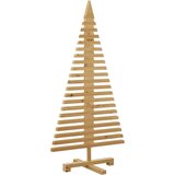  Drveno božićno drvce s stalakom Smeđa 120 cm Masivna borovina | shoptok.hr