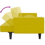  2-dijelni set sofa s jastucima žuti baršunasti | shoptok.hr