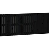 Maison Chic stensko posteljno vzglavje - vzglavna omarica - nočna omarica črno 147x3x60 cm trdna borovina, (21706902) | Shoptok.si