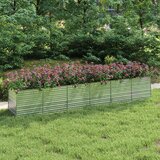  Povišena vrtna gredica 480 x 80 x 77 cm pocinčani čelik srebrna Cijene