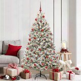  Umjetno božićno drvce Zelena i bijela 180 cm PVC i metal | shoptok.hr