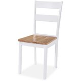  3-dijelni blagovaonski set od MDF-a i drva kaučukovca bijeli | Eponuda.com