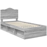 Konstrukcija postelje z vzglavjem Siva Sonoma 100 x 200 cm, (5000102416) | Shoptok.si
