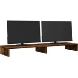 vidaXL Stalak za monitor boja dimljenog hrasta 100x27x10 cm drveni | shoptok.hr