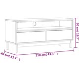 TV ormarić FLAM 110 x 40 x 50 cm od masivne borovine | shoptok.hr