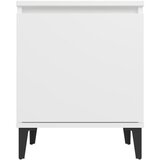  Noćni ormarić s metalnim nogama bijeli 40 x 30 x 50 cm | shoptok.hr