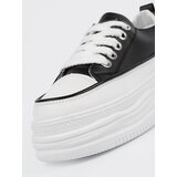 Shelvt Black and white platform sneakers | Shoptok.si