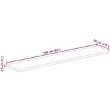 vidaXL Mizna plošča 160x20x2,5 cm pravokotna trden mangov les | Shoptok.si