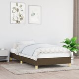  Okvir za krevet bez madraca tamnosmeđi 90 x 190 cm od tkanine | shoptok.hr