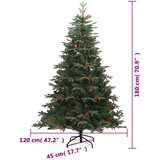  Umjetno božićno drvce sa šarkama, šiškama i bobicama 180 cm | shoptok.hr