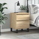 vidaXL Nočna omarica sonoma hrast 40x35x50 cm inženirski les | Shoptok.si