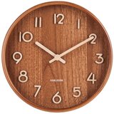 Karlsson Brown Karlsson Pure Mala stenska ura iz lipovega lesa, ø 22 cm | Shoptok.si
